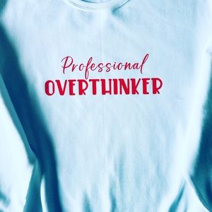 Large white crewneck